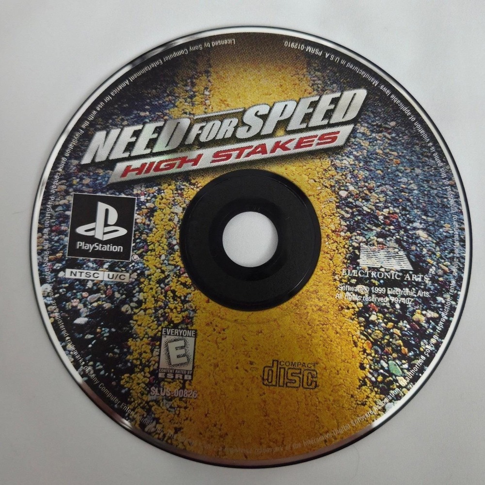 Need for Speed: High Stakes (Sony PlayStation 1, 1999) Loose Disc - Tested